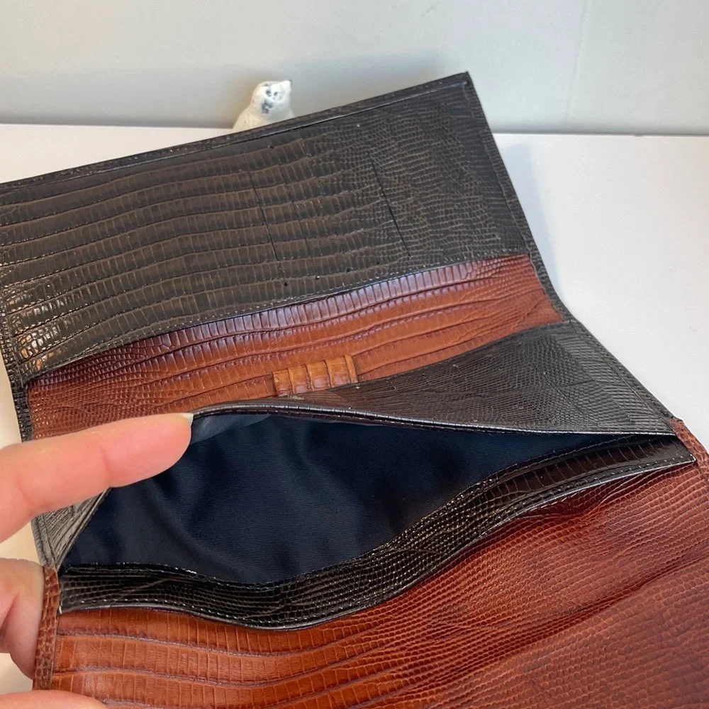 Brahmin Vintage Italian Leather Trifold Wallet